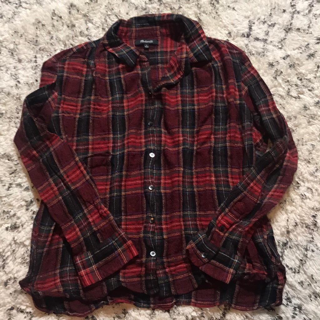 Madewell Plaid Flannel Top